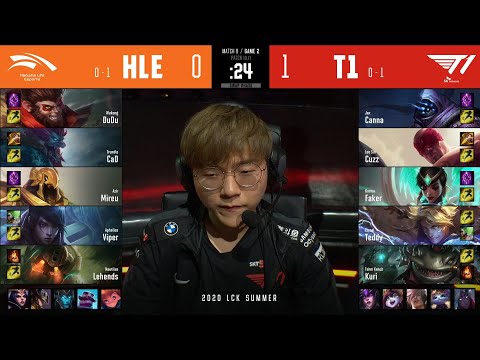 T1 vs HLE | W1D4 | Match 8 Game 2 | LCK Summer Split 2020 – S10 | T1 vs Hanwha Life Esports
