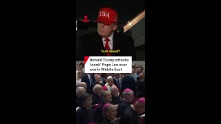 Donald Trump attacks 'weak' Pope Leo over condemnation of Middle East war