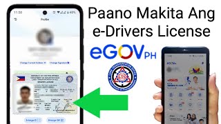 Paano makita ang e drivers license sa egovph app