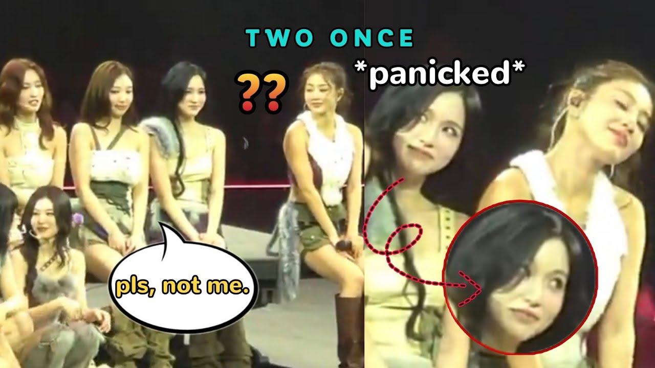 twice *hilariously* avoiding jihyo at bangkok concert 😂