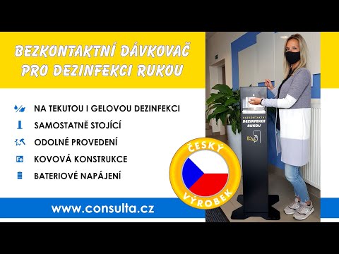 Dávkovač dezinfekce, bezdotykový, volně stojící