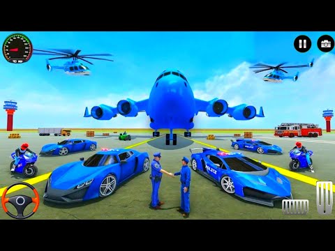 Police Robot Car Transporter : Plane Transporter Simulator Games ✈️💥- #01|| Gladiator Games