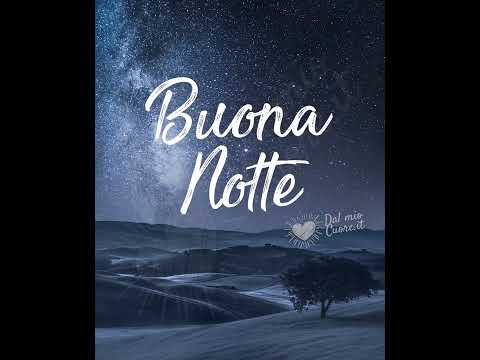 Video Buonanotte. GIF con stelle cadenti che illuminano il cielo