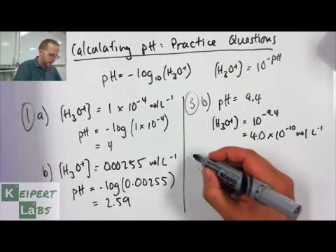 Calculating pH Practice Questions