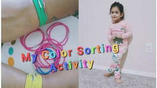 Color Sorting Activities|2 year toddler|Activity to teach baby colors| Learning colors with Play