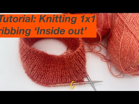 Tutorial: Knitting ribbing inside out by changing  direction - Field Sweater by Camilla Vad