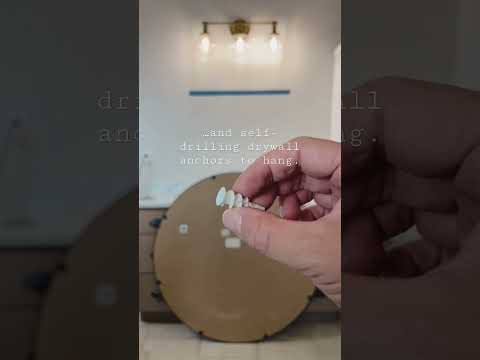 Hanging a Mirror to Complete my DIY Bathroom Reno! #shorts #diyhomedecor #diydecor #diyrenovation