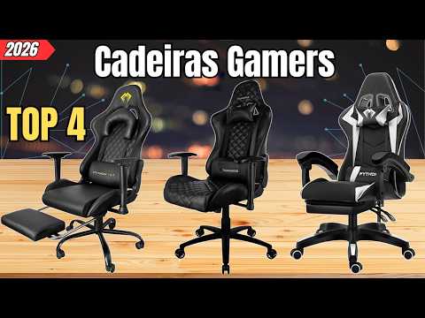 TOP 4 MELHORES Cadeiras Gamer de 2026: Qual VALE a PENA Comprar?