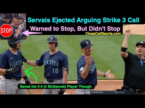 E57 - Scott Servais Ejected by Dan Bellino After Cal Raleigh Argues His 4th Strikeout of the Game
