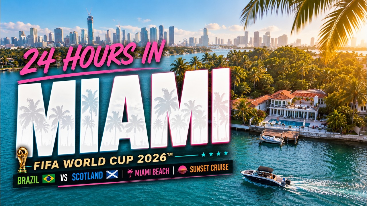 24 Hours in Miami United States | Brazil vs Scotland, Miami Beach and Sunset Cruise thumbnail