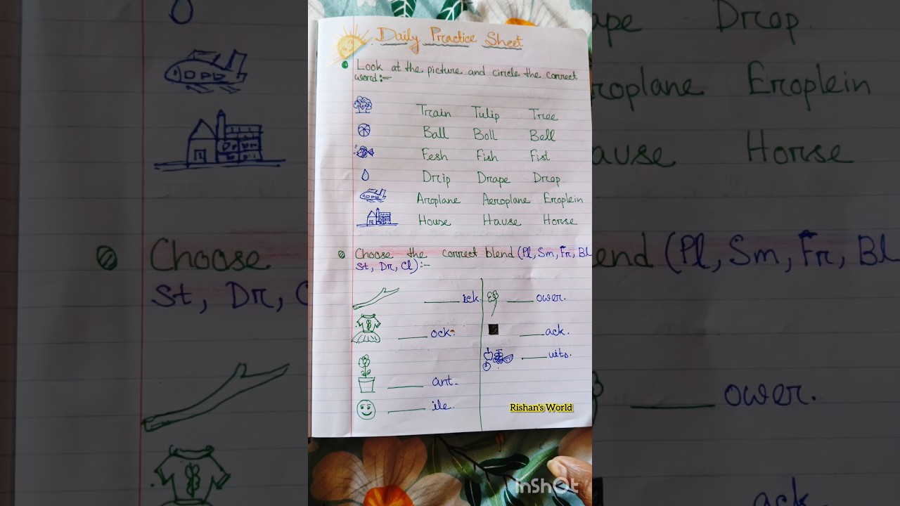 UKG English Worksheets|| Daily English Practice Sheet #ukg