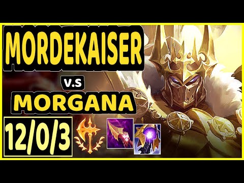 MORDEKAISER vs MORGANA - 12/0/3 KDA JUNGLE GAMEPLAY - EUW Ranked GRANDMASTER