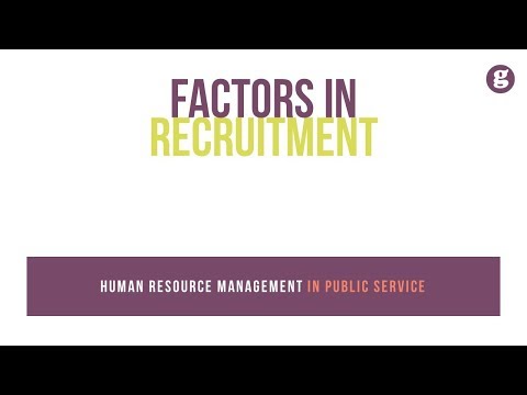 Factors in Recruitment