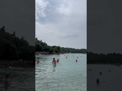 Mulini Beach, Rovinj, Croatia🇭🇷🌊 #rovinj #croatia #croatiatravel #europetravel #travelshorts