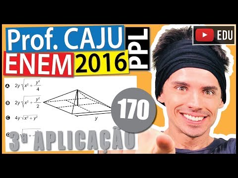 [ENEM 2016 PPL] 170 📓 SPATIAL GEOMETRY The covering of a canvas tent is shaped like a
