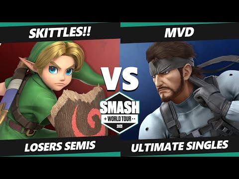 SWT NA West RF Losers Semis - SKITTLES!! (Young Link) Vs. MVD (Snake) SSBU Ultimate Tournament