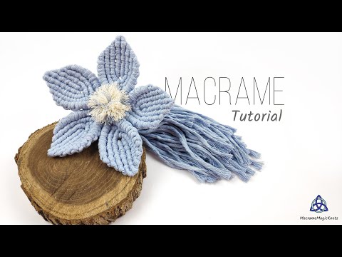 How to Make Macrame Flower  Makramee Blume 