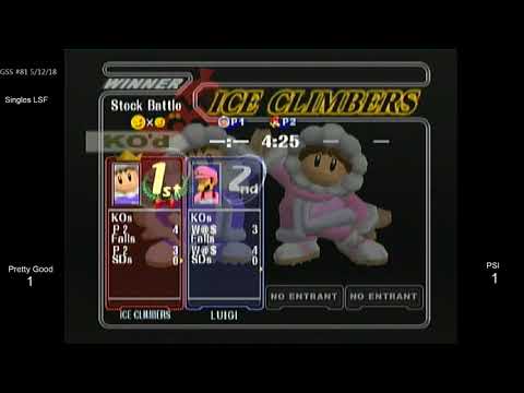 GSS 81 SSBM - Pretty Good (Ice Climbers) vs. PSI (Luigi) - Melee LSF