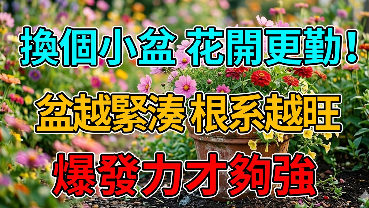 盆越小，花越多？老花匠不外傳的控根術，讓根系壯如人參！#養花技巧 #園藝 #爆花 #控根 #新手養花