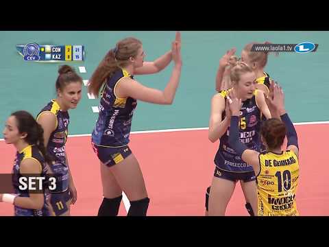 #CLVolleyW Playoffs 6 Leg 1 Match of the Week Highlights | Imoco Volley CONEGLIANO - Dinamo KAZAN
