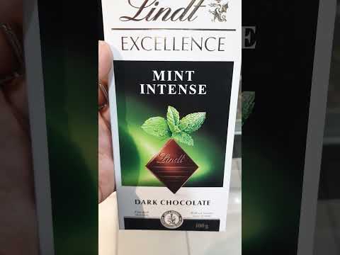 Lindt Mint Intense dark chocolate #darkchocolate #mintchocolate #shortfeed #foodreview #uniquefood