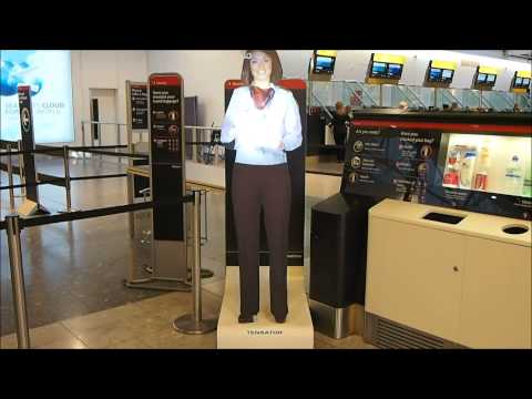 Assistente de segurança virtual no London Heathrow LHR Terminal 4