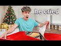 Opening his DREAM Christmas Present