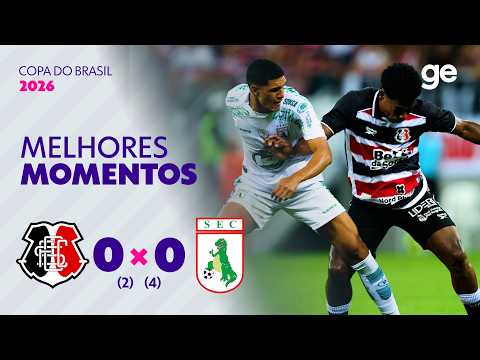SANTA CRUZ 0 (2) X (4) 0 SOUSA PB | MELHORES MOMENTOS | SEGUNDA FASE COPA DO BRASIL 2026 | ge.globo