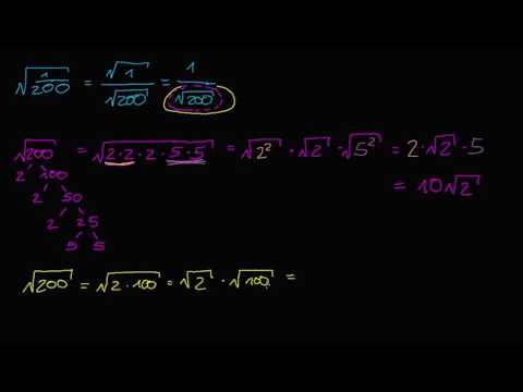 Quadratwurzeln von Brüchen vereinfachen