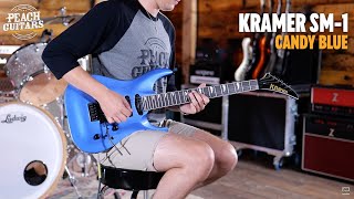 Video thumbnail for No Talking...Just Tones | Kramer SM 1 Candy Blue by Peach Guitars