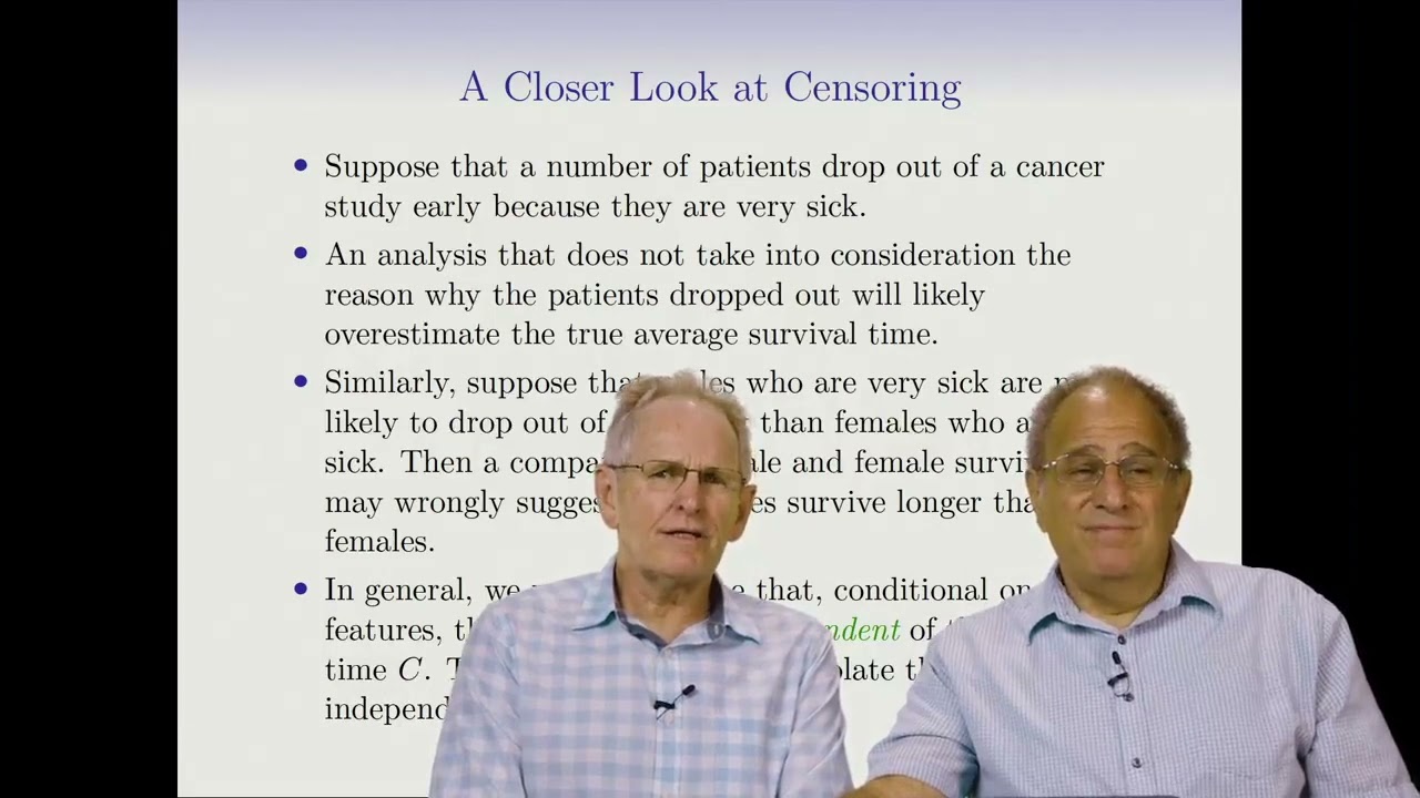 Statistical Learning: 11.1 Introduction to Survival Data and Censoring