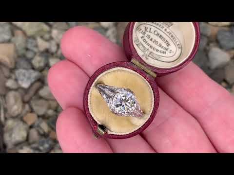 Antique Filigree Transitional Cut Diamond Engagement Ring