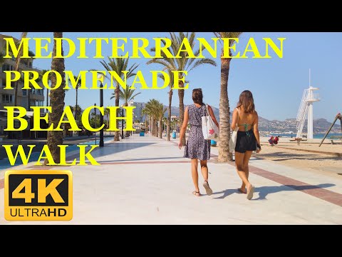 Walking on a sunny summer day Albir, Spain (The Spanish LA) - 4K HDR
