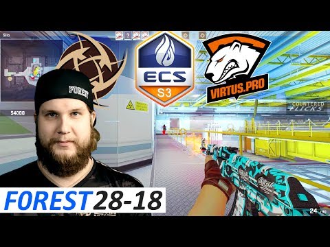 f0rest 28-18 POV / NiP vs Virtus Pro / Nuke / CS:GO ECS Season 3