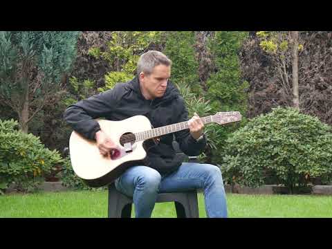 Takamine GD-93CE & NUX B-10 & LUMIX DMC-G7H (garden soundcheck) 🪵🍂🍁