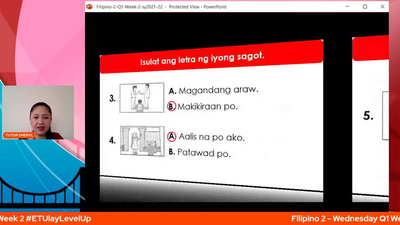 Filipino 2  - Wednesday Q1 Week 2 #ETUlayLevelUp