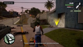 Where to find the fire extinguisher to save the girl - Grand Theft Auto: San Andreas Remastered