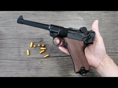 Luger P08 Toy Gun Review 2023 - Auto Shell Ejection Laser Toy Pistol