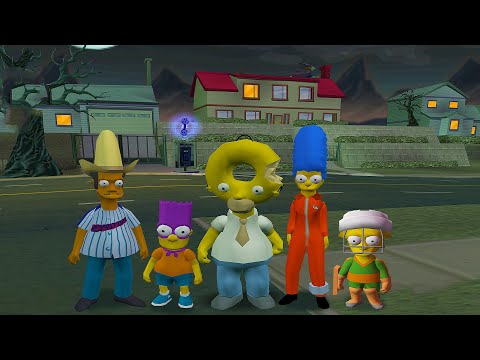 Simpsons Hit and Run 4K - All Playable Outfits (Homer, Marge, Bart, Lisa and Apu) 4K60FPS