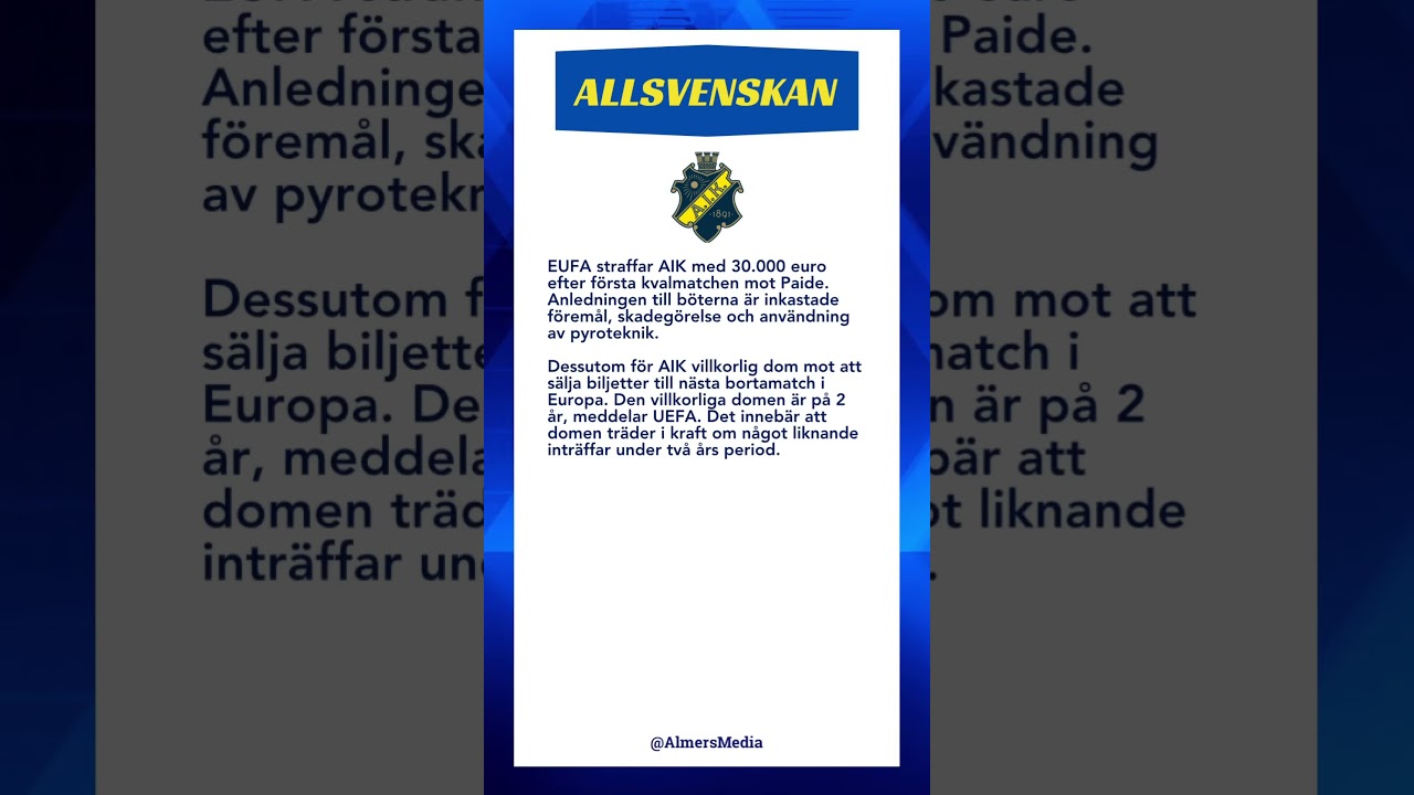 #Fotboll #Allsvenskan #AIK