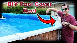 Easy DIY Pool Cover Reel - How To Install and Use - Roll Up Your Pool Cover!