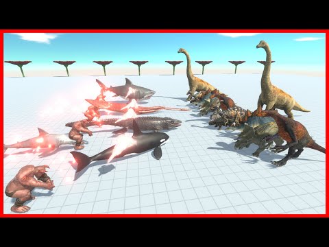 AQUATIC WITH 4x OGRE LORD VS 2x FACTIONS - ANIMAL REVOLT BATTLE SIMULATOR