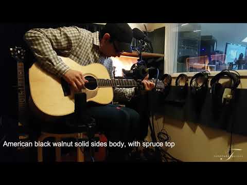 TOT GUITARS-OM SIZE ACOUSTIC GUITAR WITH BEVELED ARMREST