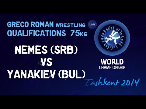 Qualifications - Greco Roman Wrestling 75kg - NEMES (SRB) vs YANAKIEV (BUL) - Tashkent 2014