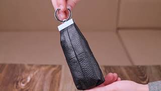 Практична ключниця з натуральної шкіри KARYA 21215 чорна