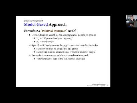 INFORMS Northeastern & Dr. Robert Fourer: Modeling, not Programming 20210405