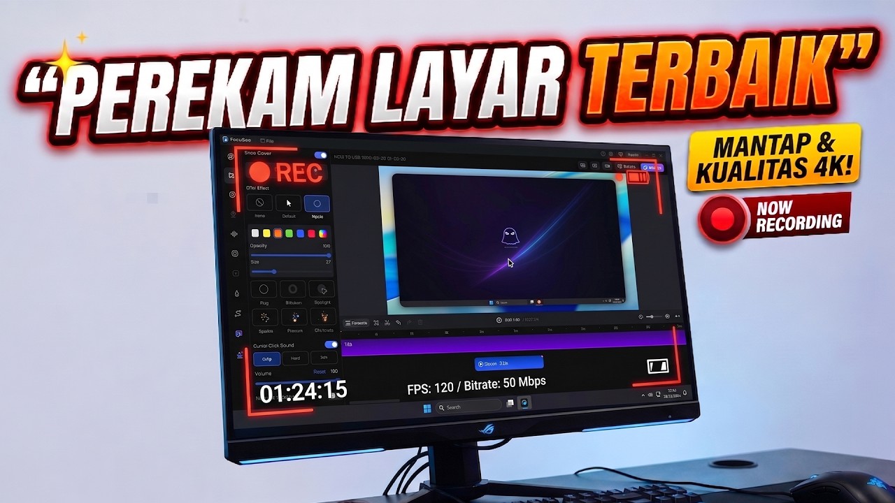 BYE BYE OBS! Buat Video Demo Lebih Keren Pakai FocuSee Ada Auto Zoom DLL
