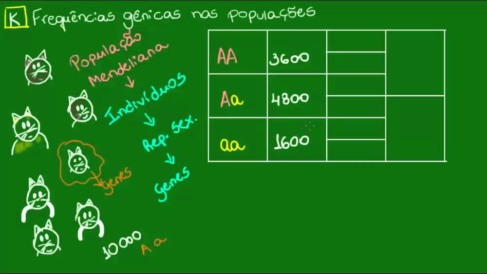 Frequência gênica das populações - Evolução - Biologia