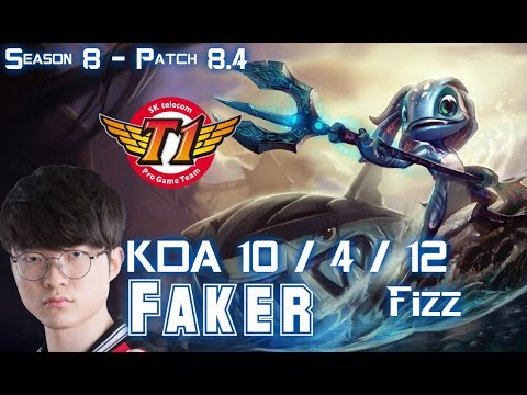 SKT T1 Faker FIZZ vs TALIYAH Mid - Patch 8.4 KR Ranked