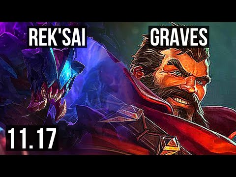 REK'SAI vs GRAVES (JUNGLE) | 7/0/1, 900+ games, 1.4M mastery, Godlike | KR Master | v11.17